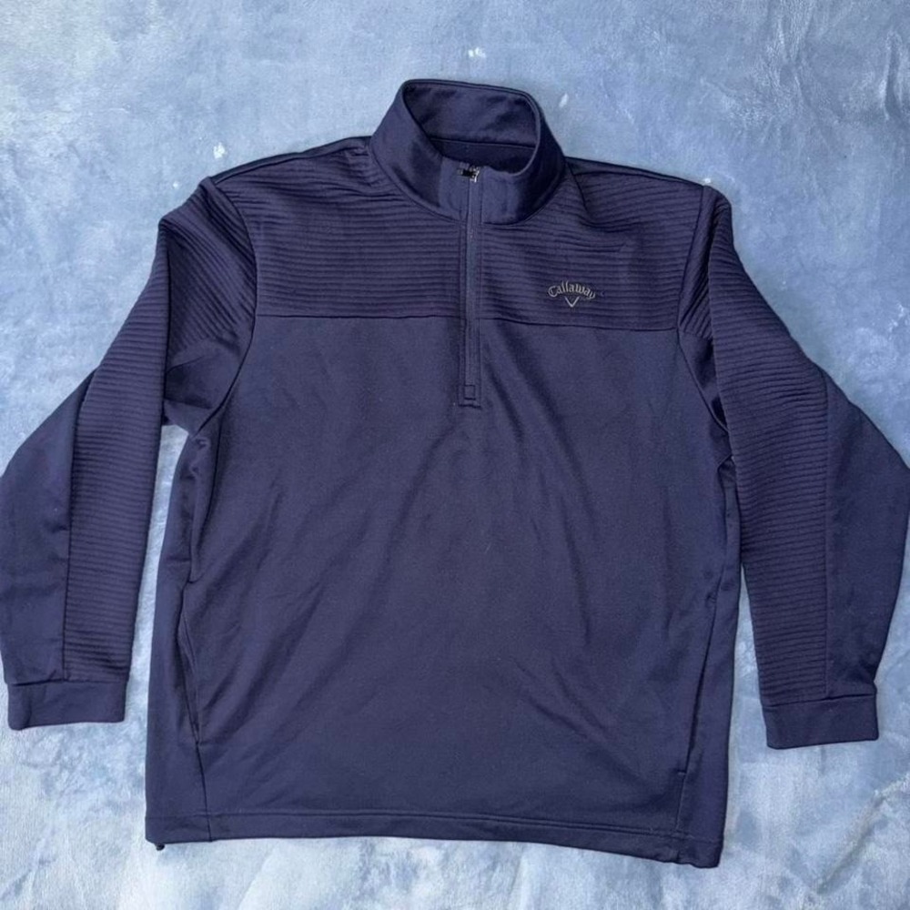 Callaway navy blue quarter zip golf pullover Size L